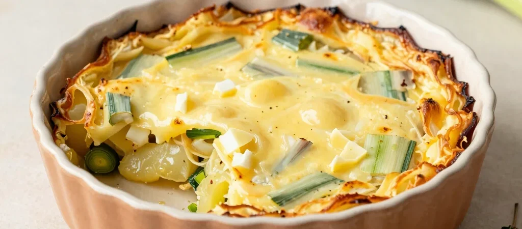 A Leek and Potato Gratin for Cold Evenings